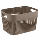 Фото товара - PlastRep Корзина для хранения Keeplex Дождь с ручками 3л 21х15,5х13см нежный тауп [1] №1