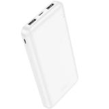 HOCO, J100, Повербанк, Емкость (mAh): 10000, Выходной ток (А): 2, Вход: MicroUSB, Type-C, Выход: 2 USB, Li-ion, белый [1]