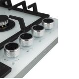 Фото товара - Варочная панель газовая MACBI MBH64WFGI.V4-NM-WH, размеры 51х58,4см, 4 конфорки (+WOK), белое наностекло 8мм [1?] №2