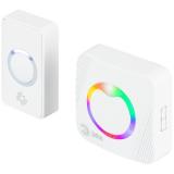 Фото товара - ЭРА POLYCOLOR C100 Звонок дверной беспроводной RGB подсветка белый 36 мелодий [1] №1