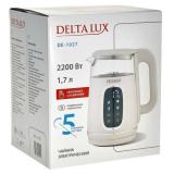 Фото товара - Delta, LUX DE-1027, Чайник электрический, 2200 Вт, 1.7л, стекло, бежевый [1/6?] №4