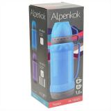 Фото товара - Alpenkok AK-10036S Термос со стеклянной колбой 1,0л, 2 крышки-чашки,голубой [1] №3