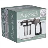 Фото товара - Alpenkok AK-5554 Заварочный чайник с фильтром черный 1200 мл [1/12?] №3